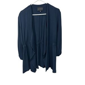 Eloquii Deep Blue Knit Draped Cardigan Size 14/16